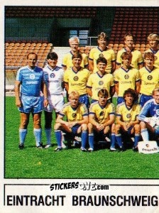 Figurina Mannschaftsbild Eintracht Braunschweig - German Football Bundesliga 1986-1987 - Panini