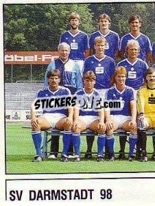 Sticker Mannschaftsbild SV Darmstadt 98 - German Football Bundesliga 1986-1987 - Panini