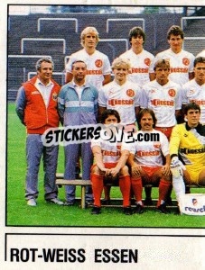 Cromo Mannschaftsbild Rot-weiss Essen - German Football Bundesliga 1986-1987 - Panini
