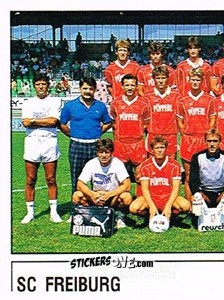 Sticker Mannschaftsbild SC Freiburg - German Football Bundesliga 1986-1987 n. 337 - Panini