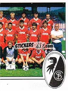 Cromo Mannschaftsbild SC Freiburg - German Football Bundesliga 1986-1987 - Panini