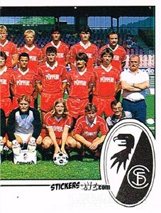 Cromo Mannschaftsbild SC Freiburg - German Football Bundesliga 1986-1987 - Panini