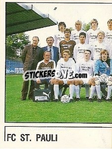 Sticker Mannschaftsbild FC ST.Pauli - German Football Bundesliga 1986-1987 - Panini