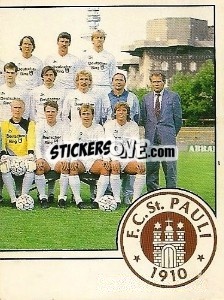 Sticker Mannschaftsbild Fc ST.Pauli - German Football Bundesliga 1986-1987 - Panini