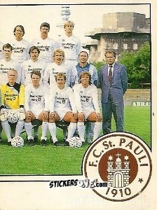 Sticker Mannschaftsbild Fc ST.Pauli - German Football Bundesliga 1986-1987 - Panini