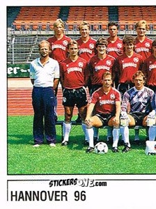 Sticker Mannschaftsbild Hannover 96 - German Football Bundesliga 1986-1987 - Panini