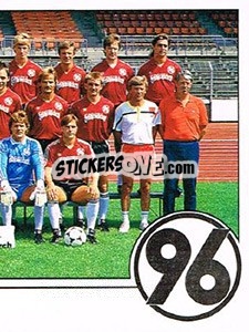 Sticker Mannschaftsbild Hannover 96 - German Football Bundesliga 1986-1987 - Panini