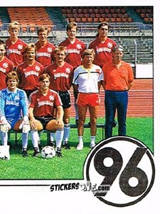 Cromo Mannschaftsbild Hannover 96 - German Football Bundesliga 1986-1987 - Panini