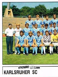 Sticker Mannschaftsbild Karlsruher SC - German Football Bundesliga 1986-1987 n. 343 - Panini