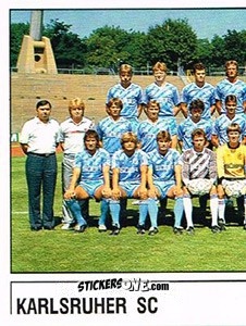 Cromo Mannschaftsbild Karlsruher SC - German Football Bundesliga 1986-1987 - Panini