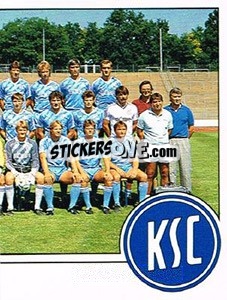 Sticker Mannschaftsbild Karlsruher SC - German Football Bundesliga 1986-1987 - Panini