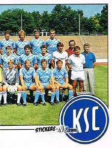 Sticker Mannschaftsbild Karlsruher SC - German Football Bundesliga 1986-1987 n. 344 - Panini