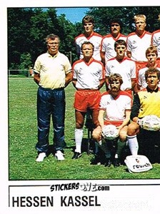 Sticker Mannschaftsbild Hessen Kassel - German Football Bundesliga 1986-1987 - Panini