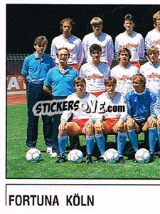 Figurina Mannschaftsbild Fortuna Köln - German Football Bundesliga 1986-1987 - Panini