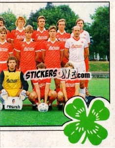 Sticker Mannschaftsbild Rot-Weiss Oberhausen - German Football Bundesliga 1986-1987 - Panini