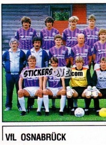 Sticker Mannschaftsbild VFL Osnarbrück - German Football Bundesliga 1986-1987 - Panini
