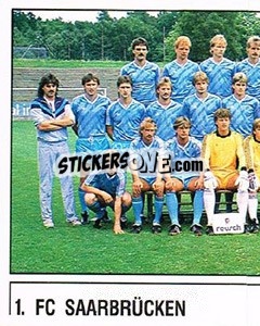 Cromo Mannschaftsbild 1.FC Saarbrücken - German Football Bundesliga 1986-1987 - Panini