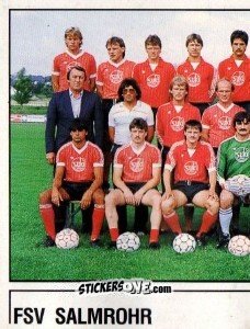 Cromo Mannschaftsbild FSV Salmrohr - German Football Bundesliga 1986-1987 - Panini