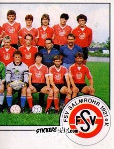 Sticker Mannschaftsbild FSV Salmrohr - German Football Bundesliga 1986-1987 - Panini