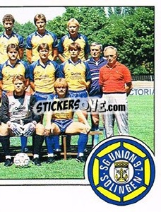 Cromo Mannschaftsbild Union Solingen - German Football Bundesliga 1986-1987 - Panini