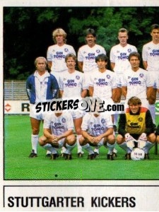 Sticker Mannschaftsbild Stuttgarter Kickers - German Football Bundesliga 1986-1987 - Panini