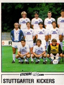 Sticker Mannschaftsbild Stuttgarter Kickers - German Football Bundesliga 1986-1987 - Panini