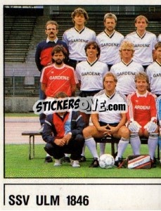 Cromo Mannschaftsbild SSV Ulm 1846 - German Football Bundesliga 1986-1987 - Panini