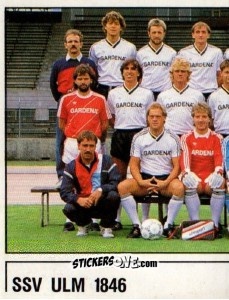 Cromo Mannschaftsbild SSV Ulm 1846 - German Football Bundesliga 1986-1987 - Panini