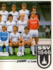 Cromo Mannschaftsbild SSV Ulm 1846 - German Football Bundesliga 1986-1987 - Panini