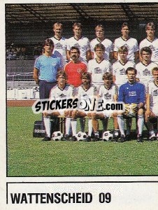 Sticker Mannschaftsbild Wattenscheis 09 - German Football Bundesliga 1986-1987 - Panini