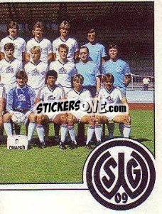 Sticker Mannschaftsbild Wattenscheid 09 - German Football Bundesliga 1986-1987 - Panini