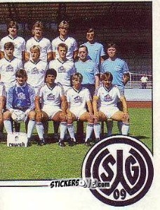 Sticker Mannschaftsbild Wattenscheid 09 - German Football Bundesliga 1986-1987 - Panini