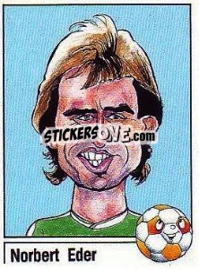 Sticker Norbert Eder - German Football Bundesliga 1986-1987 - Panini