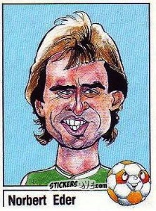 Sticker Norbert Eder - German Football Bundesliga 1986-1987 n. 370 - Panini