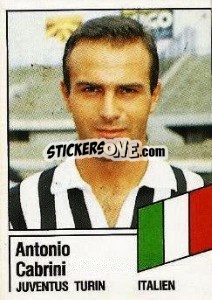 Cromo Antonio Cabrini - German Football Bundesliga 1986-1987 - Panini