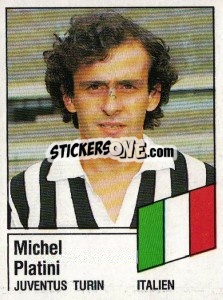 Cromo Michel Platini - German Football Bundesliga 1986-1987 - Panini