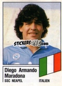 Cromo Diego Armando Maradona - German Football Bundesliga 1986-1987 - Panini