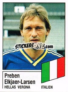Sticker Preben Elkjaer-Larsen - German Football Bundesliga 1986-1987 - Panini