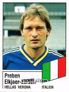 Cromo Preben Elkjaer-Larsen - German Football Bundesliga 1986-1987 - Panini