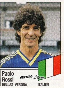 Sticker Paolo Rossi - German Football Bundesliga 1986-1987 n. 396 - Panini