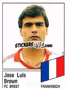 Sticker Jose Luis Brown - German Football Bundesliga 1986-1987 - Panini