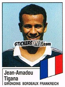 Sticker Jean-Amadou Tigana - German Football Bundesliga 1986-1987 - Panini