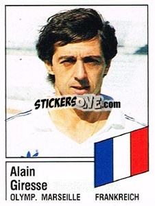 Cromo Alain Giresse - German Football Bundesliga 1986-1987 - Panini