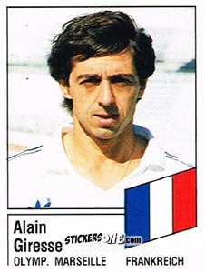 Figurina Alain Giresse - German Football Bundesliga 1986-1987 - Panini