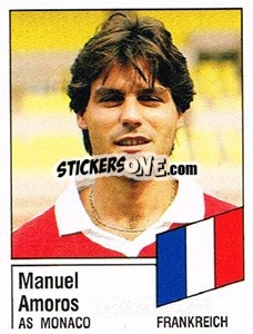 Cromo Manuel Amoros - German Football Bundesliga 1986-1987 - Panini