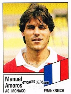 Sticker Manuel Amoros - German Football Bundesliga 1986-1987 - Panini