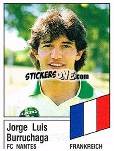Cromo Jose-Luis Burruchega - German Football Bundesliga 1986-1987 - Panini