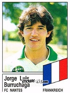 Cromo Jose-Luis Burruchega - German Football Bundesliga 1986-1987 - Panini