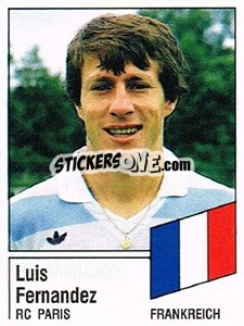 Cromo Luis Fernandez - German Football Bundesliga 1986-1987 - Panini