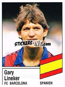 Sticker Gary Lineker - German Football Bundesliga 1986-1987 - Panini